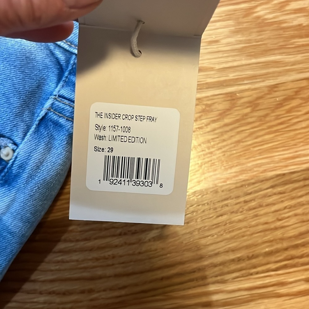 MOTHER The Insider Crop Step Fray Size 29 NWT - Picture 14 of 15